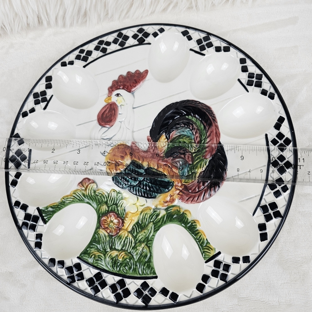 Vintage Rooster Egg Serving Plate CBK Ltd. LLC - Picture 12 of 13